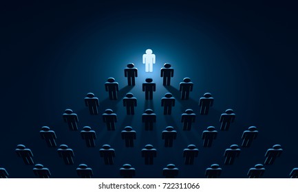 Standing Out from the Crowd. Available in high-resolution and several sizes to fit the needs of your project. 3D rendering illustration.