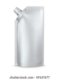 Stand-up Spout Pouch With Cap Isolated