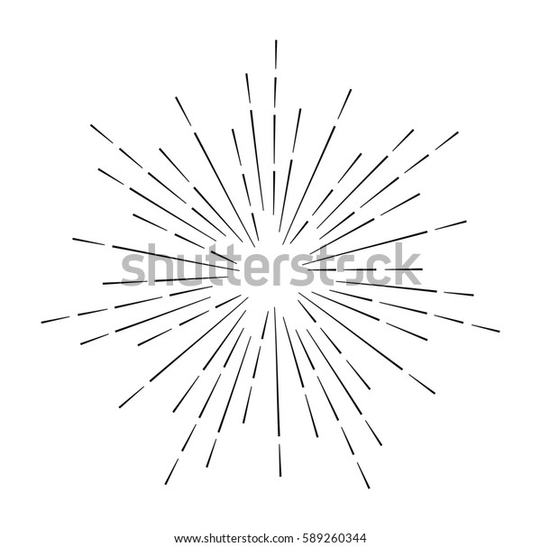 Star Burst Design Element On White Stock Illustration 589260344