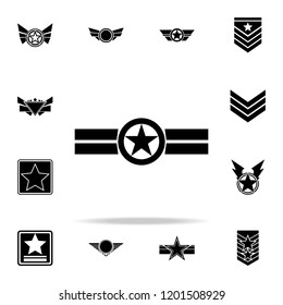 Star Circle Icon Army Icons Universal Stock Illustration 1201508929 