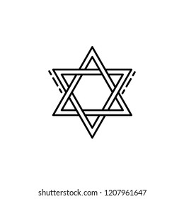 Star of David icon. Element of Jewish icon for mobile concept and web apps. Thin line Star of David icon can be used for web and mobile