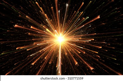 Star Explosion With Particles