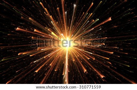 Star explosion with particles