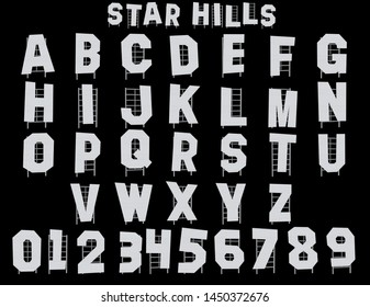 Star Hills Hollywood Alphabet - 3D Illustrator