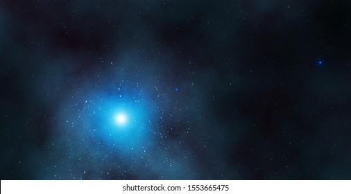 Star Light Glowing Deep Blue Space Stock Illustration 1553665475