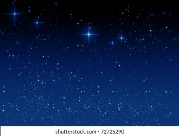 Star On The Dark Blue Background