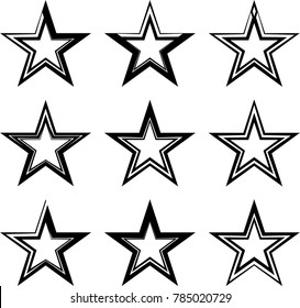 Star Shape Icon Design Raster Art Stock Illustration 785020729 ...