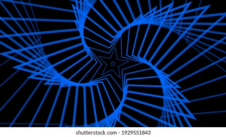 Star Shape Illustration For Wave Or Signal