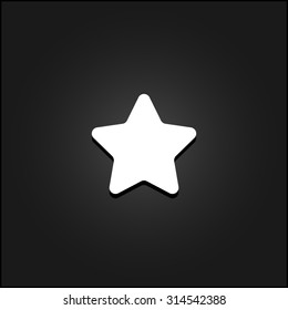 Star White Flat Simple Icon Illustration Stock Illustration 314542388 ...