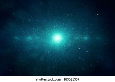 Starburst space travel background