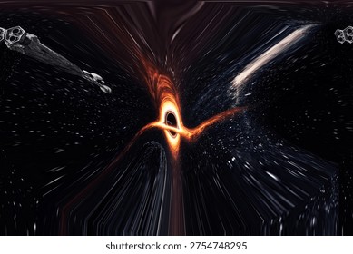 Starfleet vessels in the future execute a gravity bending and time shifting mission across the face of Solvharis Prime to test the energy of a massive blackhole in a distant galaxy and confirm event horizon stability.