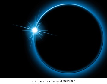 Starlight behind a planet