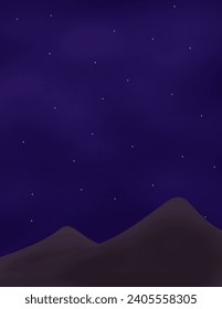Starry night in the mountain