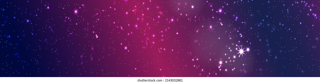 A starry sky and space background image with a purplish red sheen, the size is suitable for horizontal propaganda
