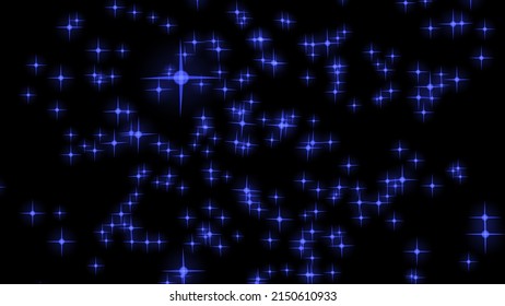 STARS BACKGROUND blue nature dark galaxy view star lines timelapse night sky stars background.Time lapse stars and space in night sky.Neon Lights star sky space background.Optical flare stars returns.