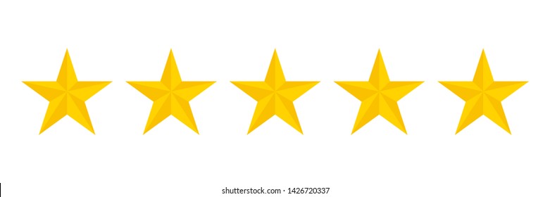 Similar Images, Stock Photos & Vectors of Gold star rating with five