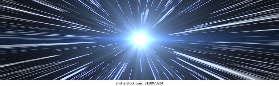 Stars Hyperspace Wide Size Banner