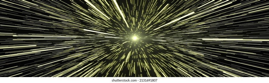 Stars Hyperspace Yellow Light Banner