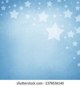 Stars on corner border of light pastel blue background with dark blue border in memorial day, veteran's day, July 4th, or election day design, superstar or blue night sky illustration - Powered by Shutterstock