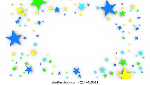 Stars Space 4K Background Colorful Fun 3d Illustration