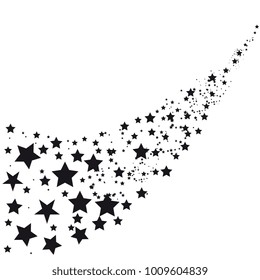 Stars Swirl Black Silhouette Isolated On Stock Illustration 1009604839 ...