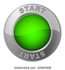 Start Button Go For It Urgent Action Means Emergency And Immediacy For Quick Work Acting Determination