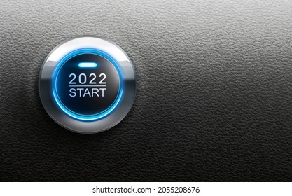 Start Button Year 2022 - 3D Illustration