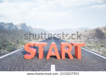 Similar – Image, Stock Photo on the road again, ready, go!