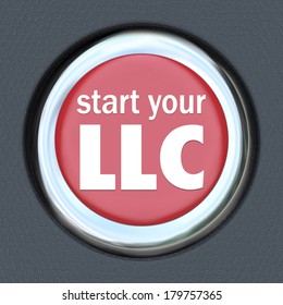 Start Your LLC Words Car Ignition Start Button