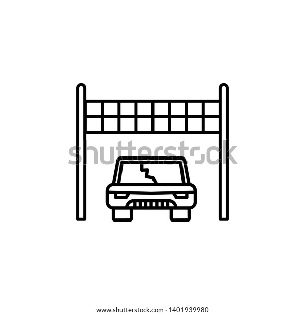 starting point, car, racing icon. Element of\
motor sport for mobile concept and web apps icon. Thin line icon\
for website design and\
development