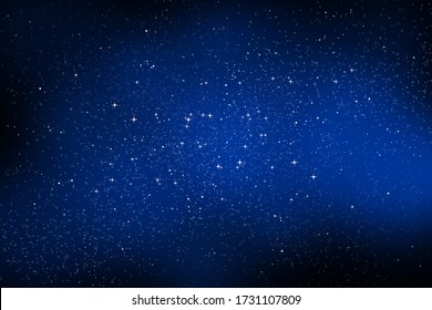 Stary Sky Blue Beautiful Illustration