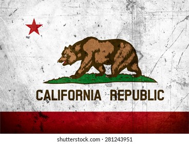 State Of California Grunge Flag