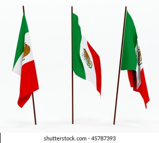 The State Flag Of Mexico. On White Background