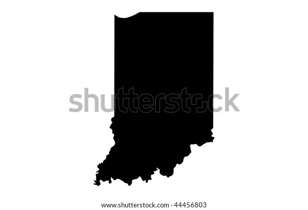 State Indiana White Background Stock Illustration 44456803 | Shutterstock