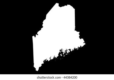 State Maine Black Background Stock Illustration 44384200 | Shutterstock