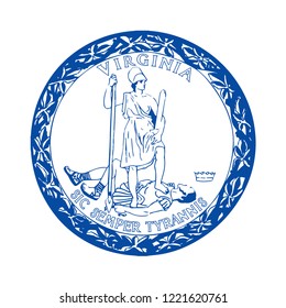 730 State Seal Of Virginia Images, Stock Photos & Vectors 