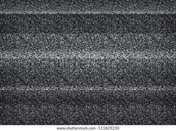 静止テレビノイズ テレビ信号の不良 白黒 モノクロ のイラスト素材