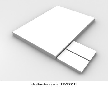 Stationary Blank Mockup, Letterhead And Business Cards