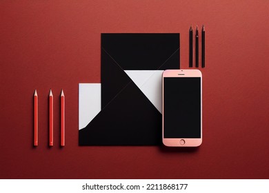 Stationary Set Mockup Background Image Template 