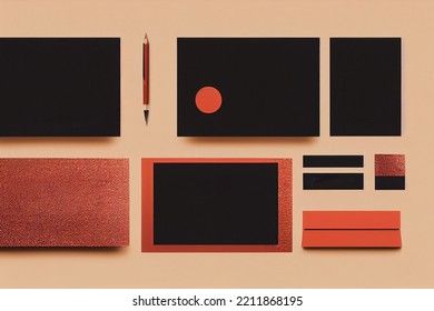 Stationary Set Mockup Background Image Template 