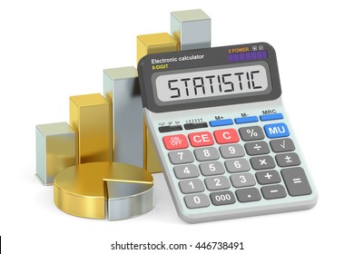 Statistic concept, 3D rendering isolated on white background
