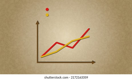 Statistical Line Plot With Two Categories. Containing A Placeholder For Legend.