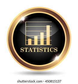 Statistics icon. Internet button on white background.