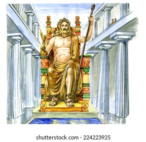 Statue Of Zeus At Olympia