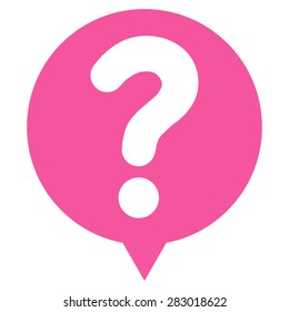Status icon from Basic Plain Icon Set. Style: flat symbol icon, pink color, rounded angles, white background.