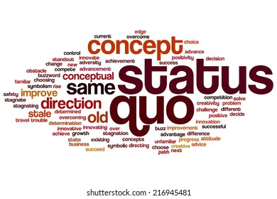 Status Quo Concept Word Cloud Background