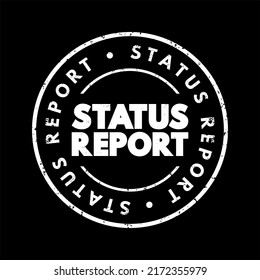 Status Report Text Stamp, Concept Background