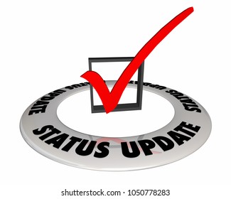 Status Update Check Mark Box Information 3d Illustration