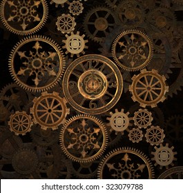 Steam Punk Gears Background