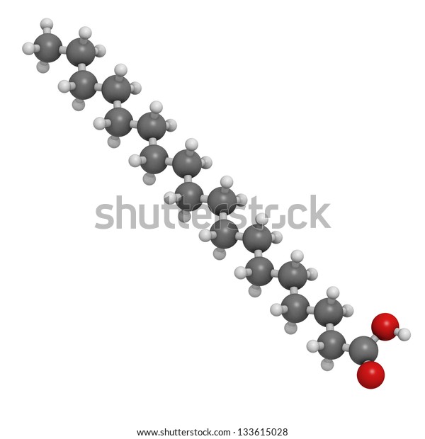 Stearic Acid Saturated Fatty Acid Molecular Stock Illustration 133615028